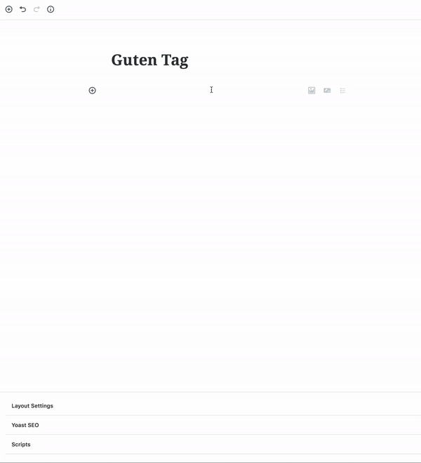 Gutenberg with Twitter