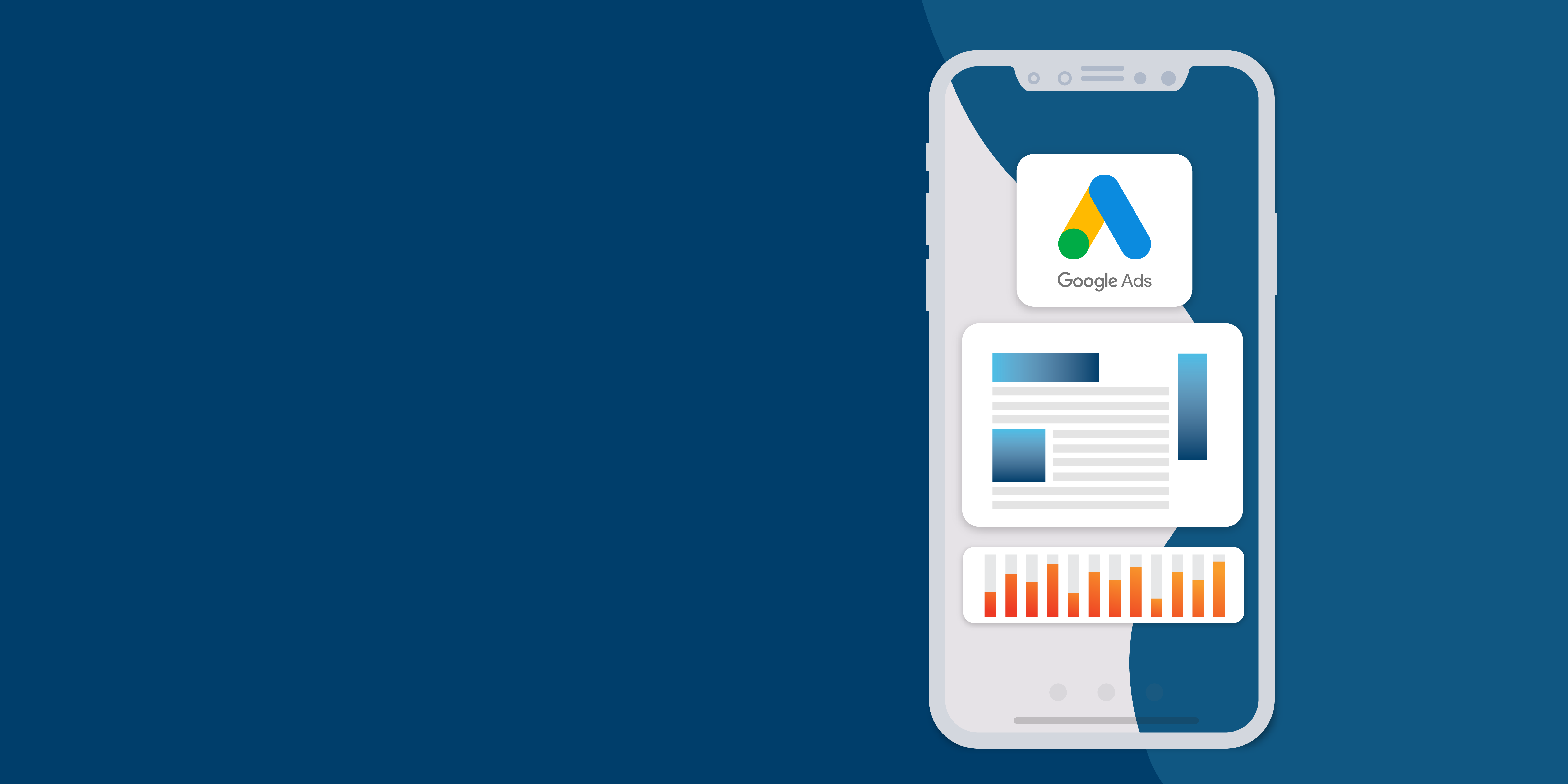 mobile device showing paid ads