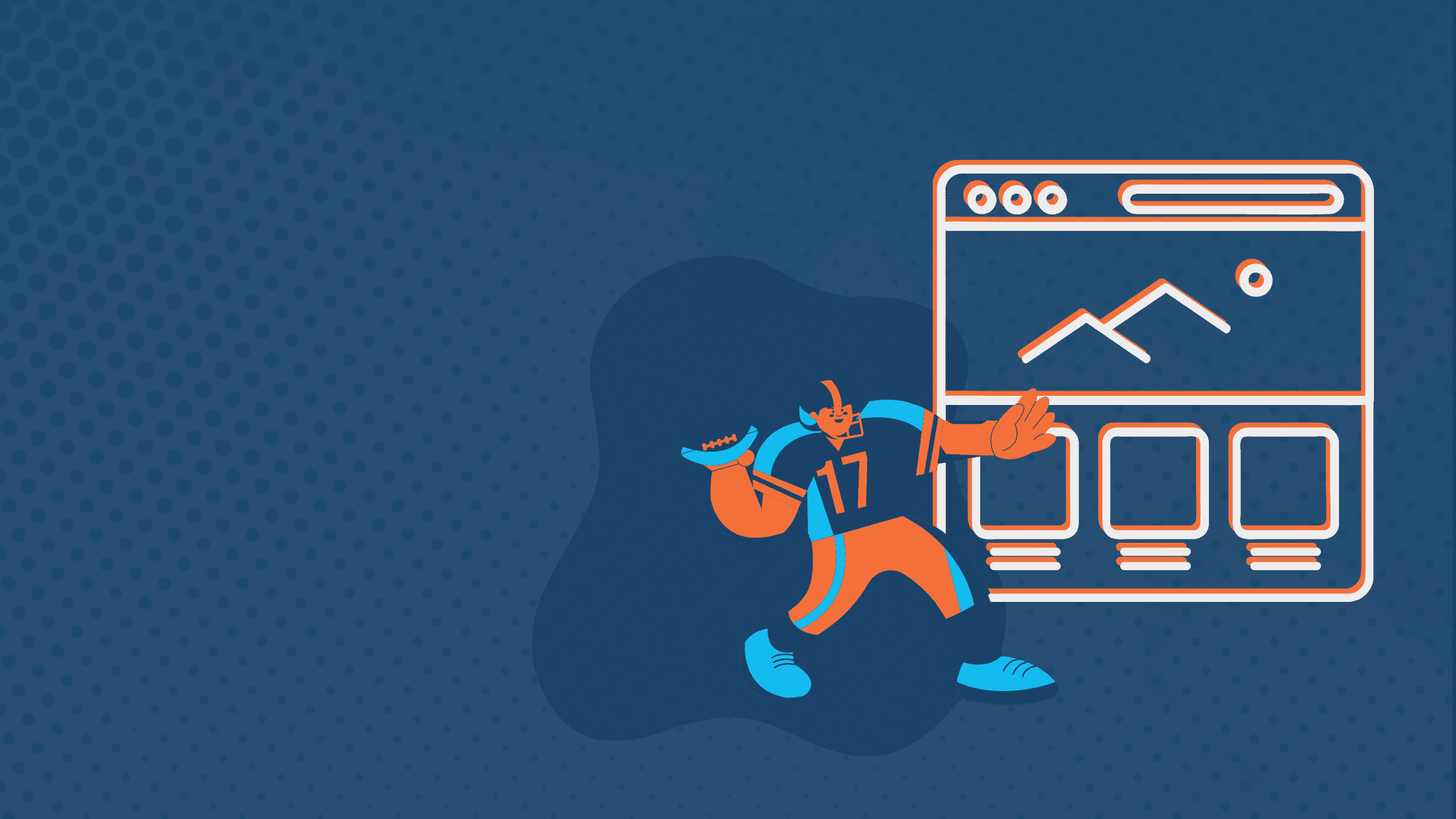 quarterback throws a ball to a webpage