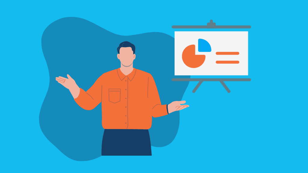 marketer giving a presentation